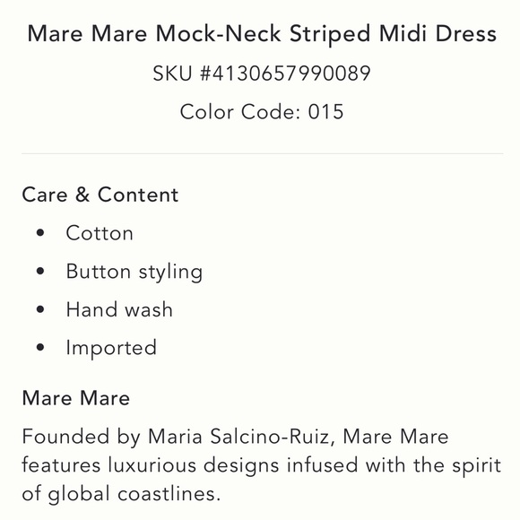 Anthropologie Mare Mare Mock Neck Midi Dress, Size M - Picture 6 of 7